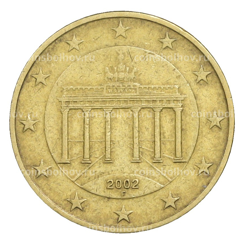 Монета 50 евроцентов 2002 года F Германия