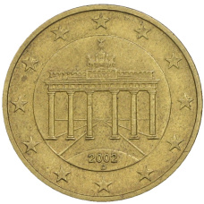 Монета 50 евроцентов 2002 года D Германия (аверс)