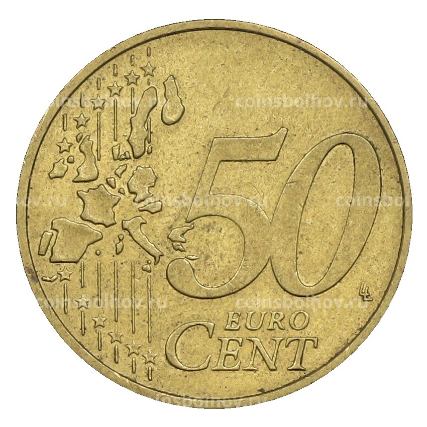Монета 50 евроцентов 2002 года D Германия (вид 2)