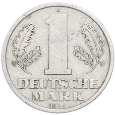 Монета 1 марка 1956 года Восточная Германия (ГДР) (аверс)