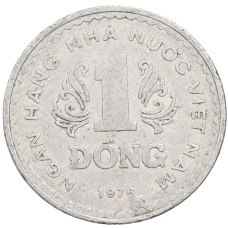 Монета 1 донг 1976 года Вьетнам (аверс)