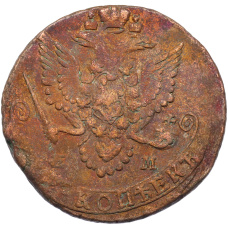 Монета 5 копеек 1782 года ЕМ (реверс)