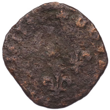Монета Двойной турнуа 1610-1643 года Франция (аверс)