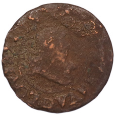 Монета Двойной турнуа 1633 года Франция (реверс)