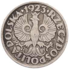 Монета 20 грошей 1923 года Польша (аверс)