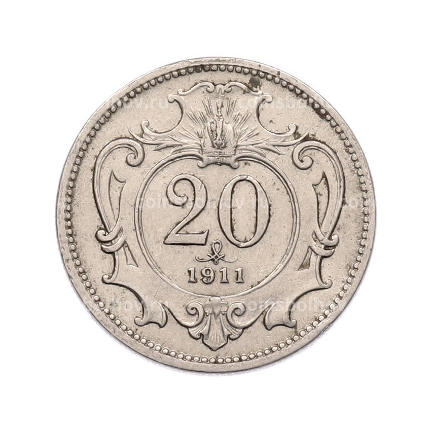 Монета 20 геллеров 1911 года Австрия