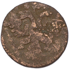 Монета Полушка 1735 года (реверс)