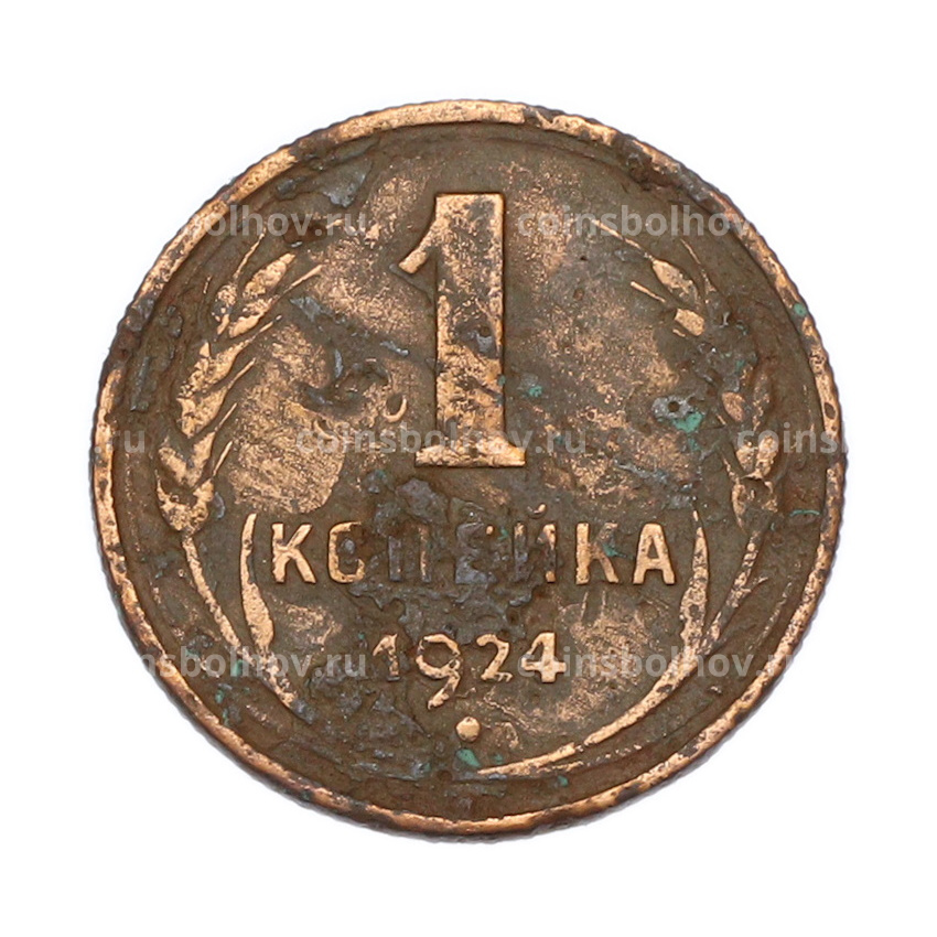 Монета 1 копейка 1924 года