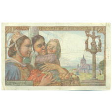 Банкнота 20 франков 1942 года Франция (вид 2)