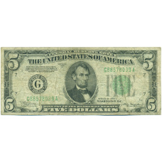 Банкнота 5 долларов 1934 года США