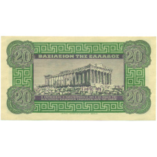 Банкнота 20 драхм 1940 года Греция (вид 2)