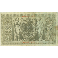 Банкнота 1000 марок 1910 года Германия (вид 2)