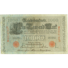 Банкнота 1000 марок 1910 года Германия