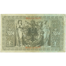 Банкнота 1000 марок 1910 года Германия (вид 2)