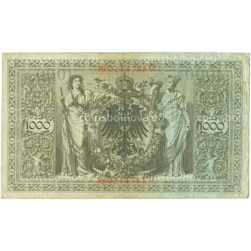 Банкнота 1000 марок 1910 года Германия (вид 2)