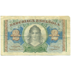 Банкнота 2 песеты 1938 года Испания