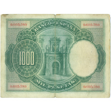 Банкнота 1000 песет 1925 года Испания (вид 2)