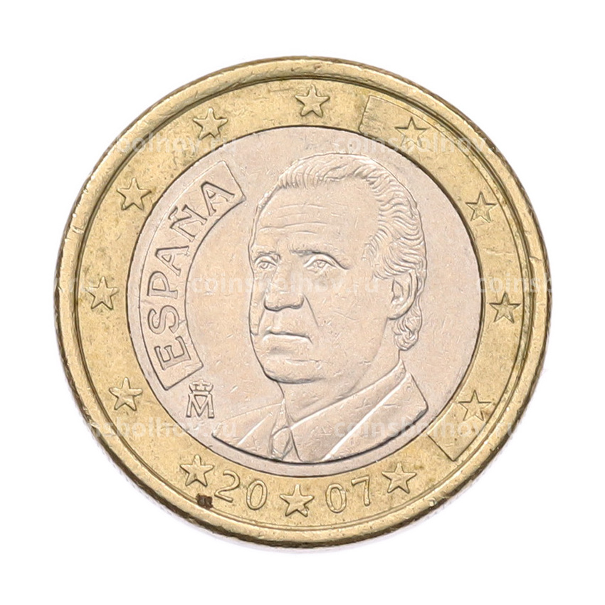 Монета 1 евро 2007 года Испания