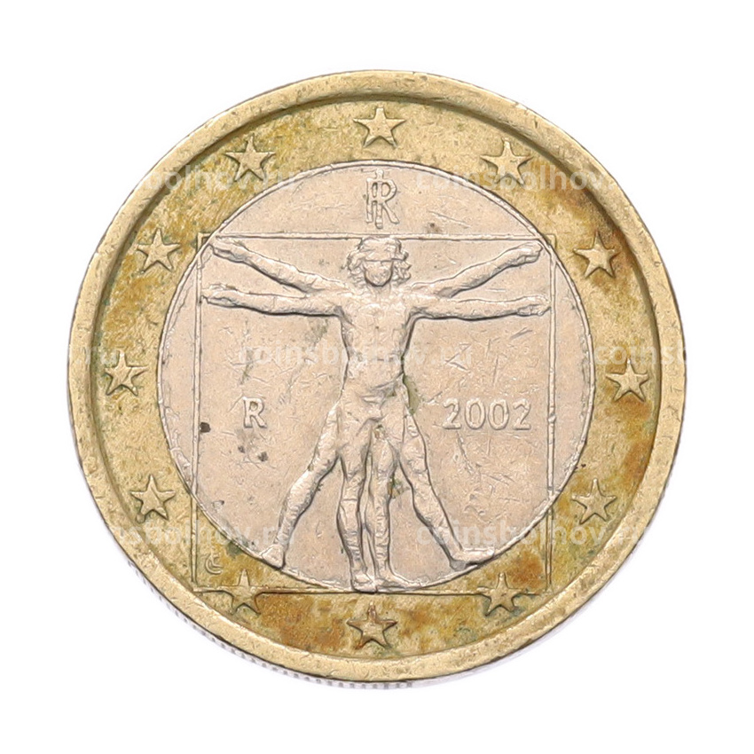 Монета 1 евро 2002 года Италия
