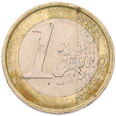 Монета 1 евро 2002 года Италия (реверс)