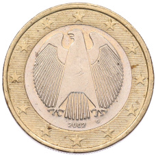 Монета 1 евро 2002 года G Германия (аверс)