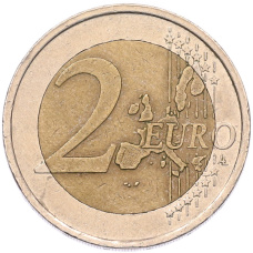 Монета 2 евро 2002 года Ирландия (реверс)