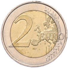 Монета 2 евро 2010 года Франция «70 лет речи Шарля де Голля Ко всем французам» (реверс)