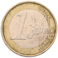 Монета 1 евро 2002 года J Германия (реверс)