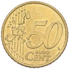 Монета 50 евроцентов 2002 года F Германия (реверс)