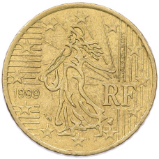 Монета 50 евроцентов 1999 года Франция (аверс)