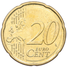Монета 20 евроцентов 2023 года Бельгия (реверс)