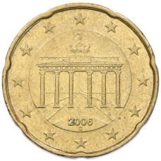 Монета 20 евроцентов 2006 года G Германия (аверс)