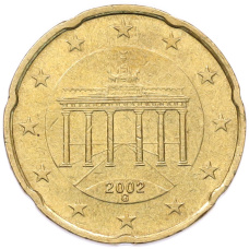 Монета 20 евроцентов 2002 года G Германия (аверс)