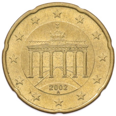 Монета 20 евроцентов 2002 года A Германия (аверс)