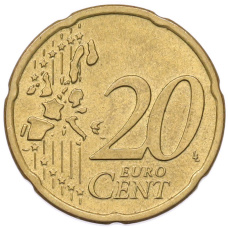 Монета 20 евроцентов 2002 года A Германия (реверс)