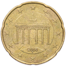 Монета 20 евроцентов 2006 года F Германия (аверс)