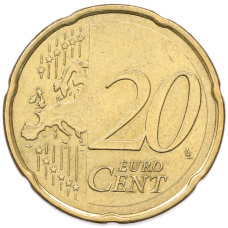 Монета 20 евроцентов 2019 года Испания (реверс)