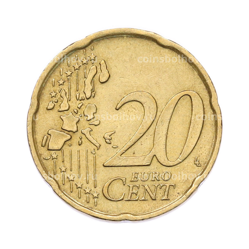 Монета 20 евроцентов 2002 года Италия (вид 2)