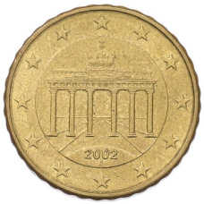 Монета 20 евроцентов 2002 года J Германия (аверс)