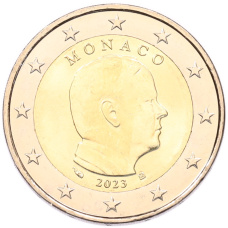 Монета 2 евро 2023 года Монако (аверс)