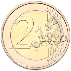 Монета 2 евро 2023 года Монако (реверс)