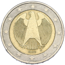 Монета 2 евро 2002 года D Германия (аверс)