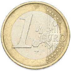 Монета 1 евро 2002 года D Германия (реверс)
