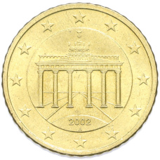 Монета 50 евроцентов 2002 года A Германия (аверс)