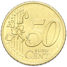 Монета 50 евроцентов 2002 года A Германия (реверс)