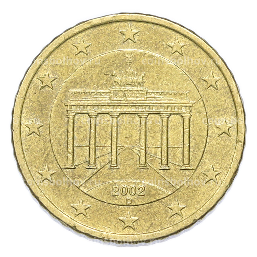 Монета 50 евроцентов 2002 года D Германия