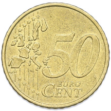 Монета 50 евроцентов 2002 года D Германия (реверс)