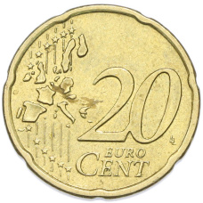 Монета 20 евроцентов 2002 года A Германия (реверс)