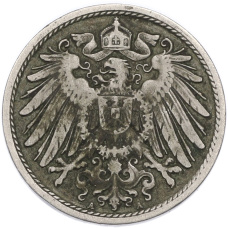 Монета 10 пфеннигов 1900 года A Германия (реверс)