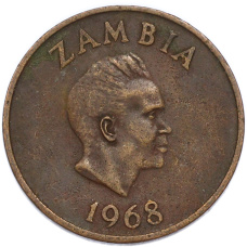 Монета 2 нгве 1968 года Замбия (реверс)